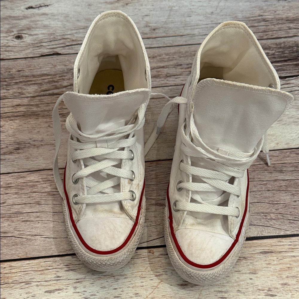 Converse White High-Top Sneakers